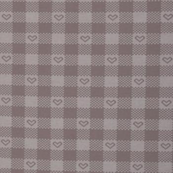 Baumwolljacquard Xaver by Swafing Flieder mit Herzen Karo